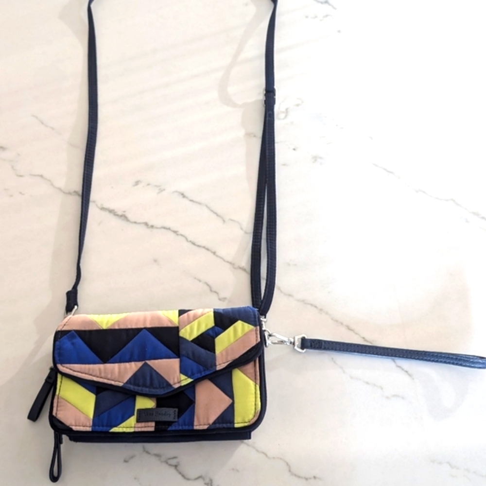 Vera Bradley All in One Crossbody wallet with clutch strap and shoulder strap